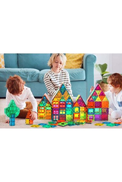 LIXADA 3D Magnet Puzzles Stacking Blocks for Boys Girls,100 PCS Advanced Set ...