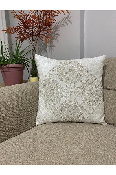 YILMAZHOME Throw Pillow & Throw Pillow Cover - Decorative Lace-Ed Velvet Thro...