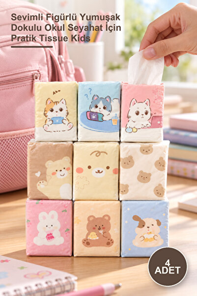 Yenilig 4 Pieces of Children's Tissue Paper – Soft Textured with Cute Figures...