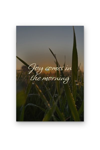 OEM Poster Carton Bucuria vine dimineata, Citat Inspirational, Mat 250g, A4