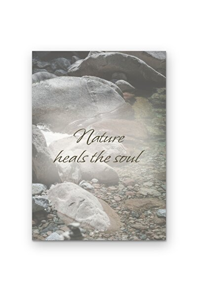 OEM Poster Carton 250g A4 - Citat Natura vindecă sufletul, Design Minimalist,...