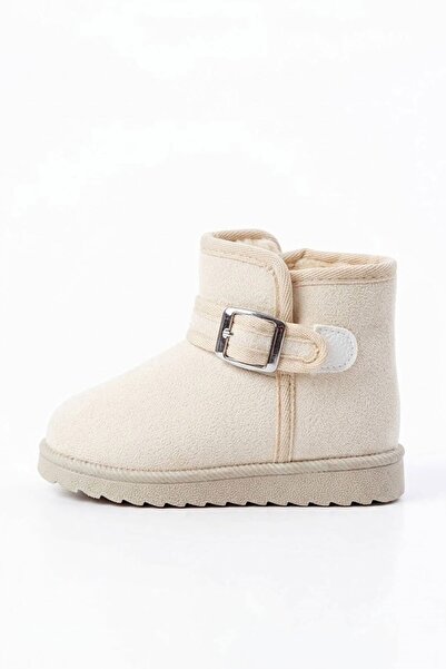 AlbiShoes Kız Erkek Çocuk Bebek İlk Adım Bot Cırtlı Mini Bot Panduf Sıcacık Kürklü Rahat Hafif Taban