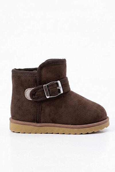 AlbiShoes Kız Erkek Çocuk Bebek İlk Adım Bot Cırtlı Mini Bot Panduf Sıcacık Kürklü Rahat Hafif Taban
