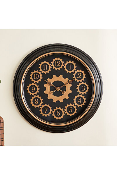rexa Delphine Wall Clock with Gear - 51x5 cm