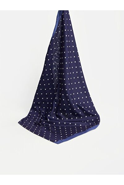 LC Waikiki Lcw Modest Navy Blue Voile Polka Dot Women's Shawl with Nevavm Dif...