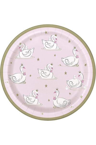 Unique Swan Birthday Plate 9''