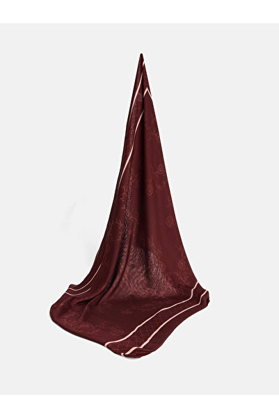 LC Waikiki Nevavm Farkıyla Lcw Accessories Burgundy Voile Striped Women's Shawl