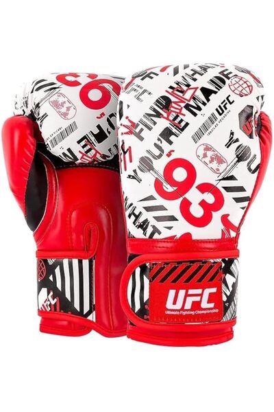 UFC قفازات ملاكمة مصنوعة خصيصًا للشباب، مقاس 10 أونصة، لون أحمر