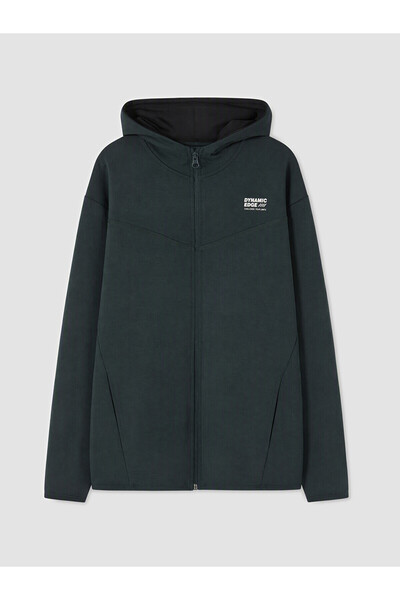 LC Waikiki Two Mt Shop Quality Lcw Kids Green Hooded Boys' Sweatshirt