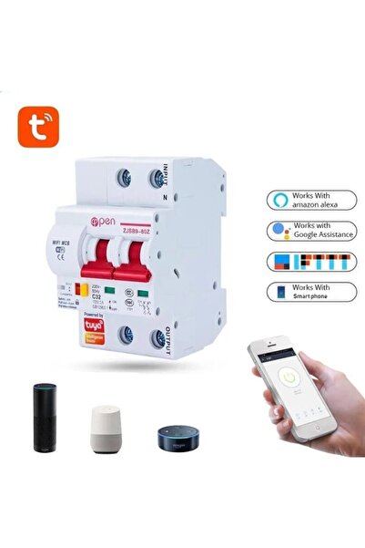 TUYA Siguranță Automată WiFi Inteligentă 32A/63A 1P+N 230V – Control Smart Li...