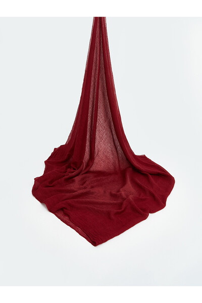 LC Waikiki Lcw Accessories Burgundy Plain Women's Shawl with Nevavm Difference