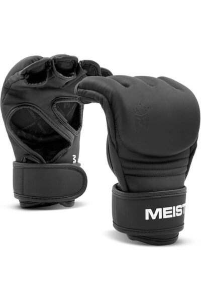 Meister [Critical] 4oz MMA Gloves for Striking & Grappling w/Pre-Curved Nemei...