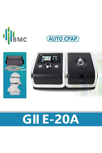 Generic BMC GII E-20A Sleep Ventilator, Fully Automatic Sleep Breathing Machine, Anti Snore Device, 4-20 hPa, with Full Size Nose Mask Set