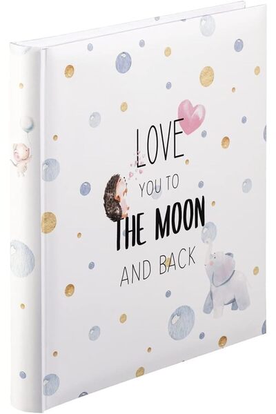 Hama Baby Album "To The Moon" (Baby Photo Album with 60 Pages for Girls and B...