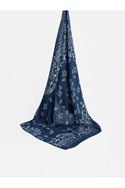 LC Waikiki Lcw Modest Ecru Voile Patterned Women's Shawl with Nevavm Difference