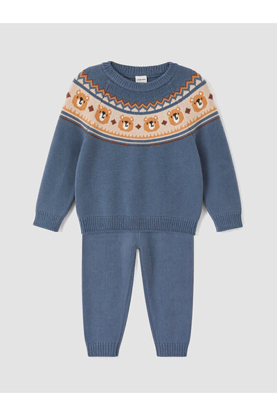 LC Waikiki Two Mt Shop Quality Lcw Baby Navy Blue Patterned Baby Boy Knitwear...