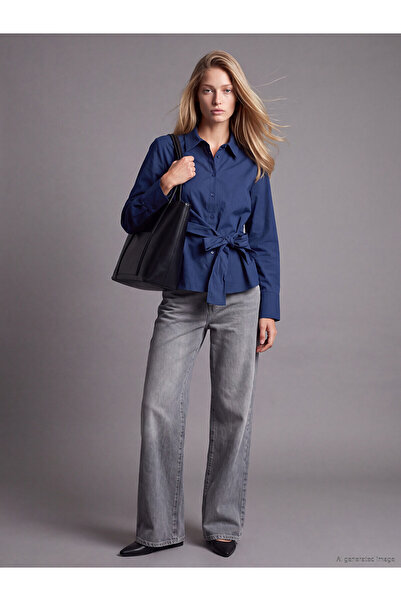 LC Waikiki Alita City Lcw Vision Gray Denim Straight & Straight Regular Waist...