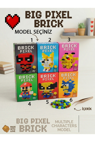KisiyeHediye Küçük Boy 3D Yapboz Bricks Figür Yapı Oyuncağı ( 1 Adet )