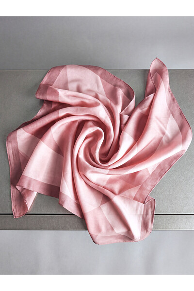 LC Waikiki Lcw Modest Pink Satin Patterned Women's Shawl with Nevavm Difference