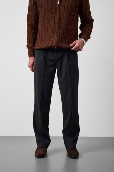Valiberta Marlon Premium Regular Fit Kumaş Erkek Pantolon - Siyah
