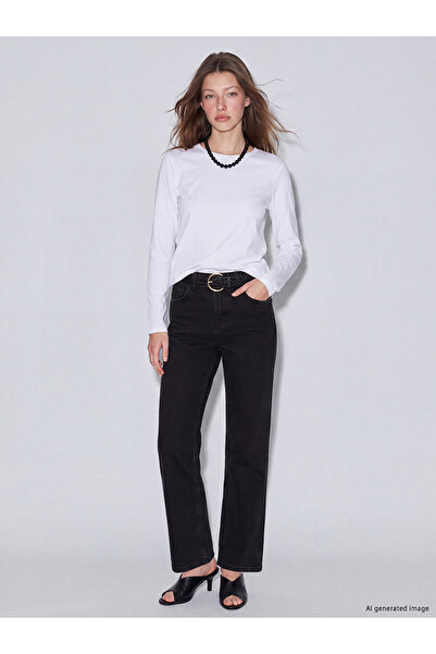 LC Waikiki Alita City Farkıyla Lcw Jeans Black Denim Straight Straight & Stra...