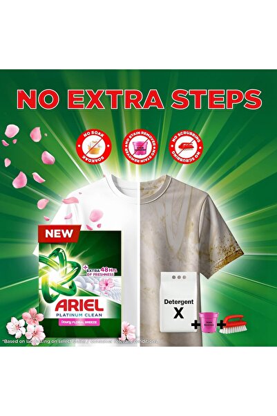 Ariel Platinum Clean Floral Breeze, 2.5KG x 2, Laundry Detergent Powder