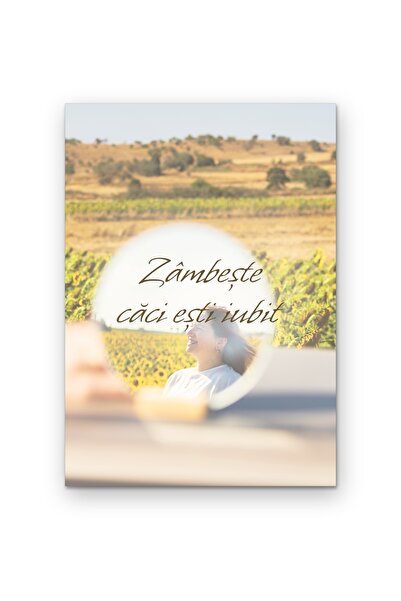 OEM Poster Carton 250g A4 Wall Art cu Citatul Zâmbește Căci Ești Iubit, Decor...