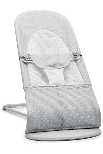 BabyBjörn كرسي هزاز من Babybjorn Balance Soft - شبكي (فضي/أبيض) | إطار رمادي ...