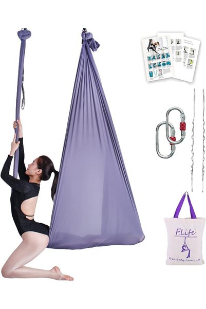 GENERAL F.Life Aerial Silk Yoga Hammock & Swing for yoga Inversion,Strength t...