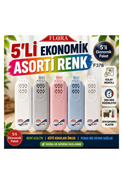 Flora Kalorifer Peteği Suluğu Askılı Nemlendirici (5'li Asorti Set)