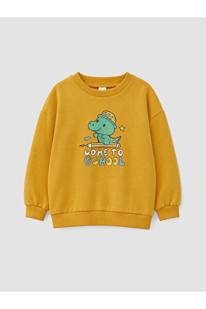 LC Waikiki Two Mt Shop Quality Lcw Kids Yellow 3 Thread Printed Loose & Baggy...