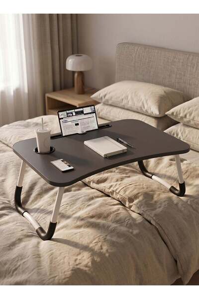 Taimi Portable Laptop Bed Table 60x40x26cm, Foldable Lap Desk with Cup Holder...