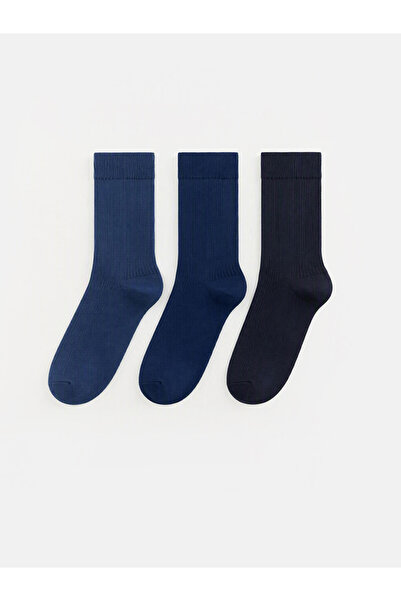 LC Waikiki Rmz Gi̇yi̇m Farkiyla Men's Sock Socks 3-Pack