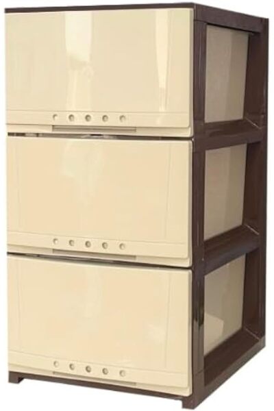 Generic Plastic Cabinet Storage Dresser and Closet Drawers Organizer (Brown-B...