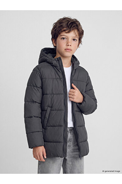 LC Waikiki Two Mt Shop Quality Lcw Kids Anthracite Water Repellent Boys' Infl...