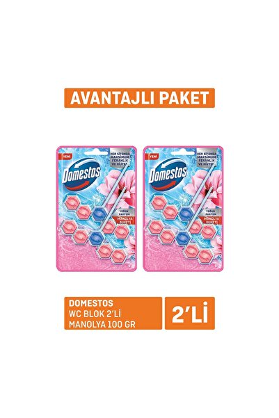Domestos Wc Blok 2'li Manolya 2x100 G - 8 Adet