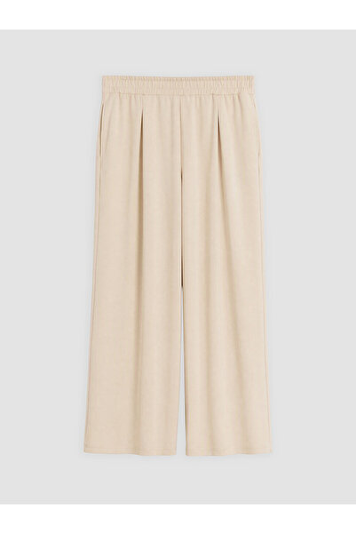 LC Waikiki Peak New Season Beige Women's Sweatpants with Elastic Waist