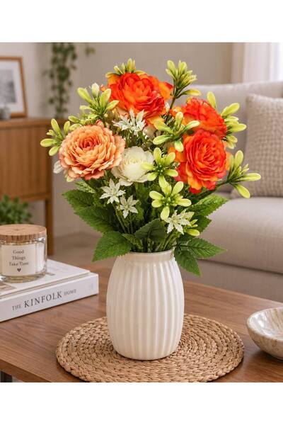 Naderi Çiçeği 1 Adet Yapay Mini Dahlia (Minyatür Yıldız Çiçeği) Demeti 10 cm ...