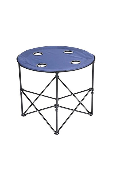 Escamp Katlanır Kumaş Yuvarlak Sehpa 70 x 62 Cm - 2 Adet
