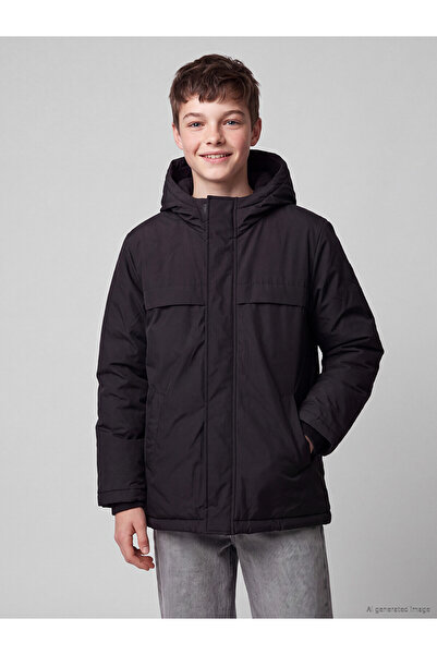 LC Waikiki Two Mt Shop Quality Lcw Kids Black Water Repellent Boy's Coat