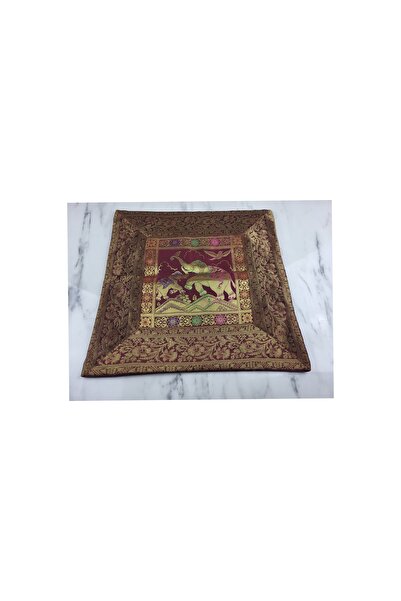 Hint Modam Indian Elephant Patterned Throw Pillow Cover 43X43 cm