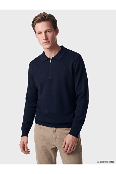 LC Waikiki Rmz Gi̇yi̇m Farkiyla Devrik Roba Collar Men's Knitwear Sweater