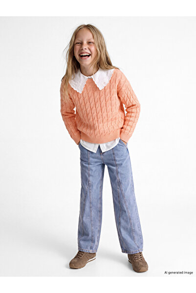 LC Waikiki Peak New Season Indigo Baggy Fit Girls' Jean Pants