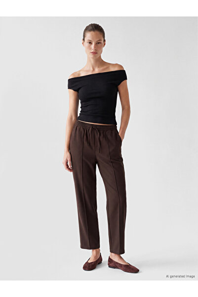 LC Waikiki Alita City Brown Straight Comfortable & Relaxing Straight-Leg Wome...