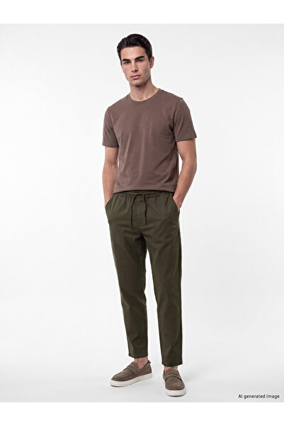 LC Waikiki Peak New Season Khaki Relax Fit Gabardine Men's Trousers