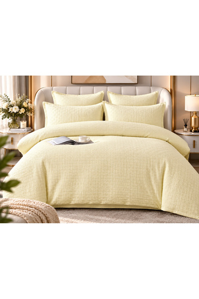 East Comfort Lenjerie de pat matrimoniala, Bumbac tesut, 6 piese, Cearsaf 230...