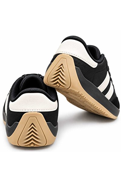 GAK RUN Retro Unisex Sneaker Siyah bej – Rahat Günlük Spor Ayakkabı | Kaymaz Taban