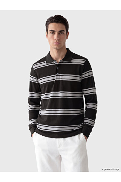 LC Waikiki Esvab • Modern & Distinctive Devrik Roba Collar Striped Men's Swea...