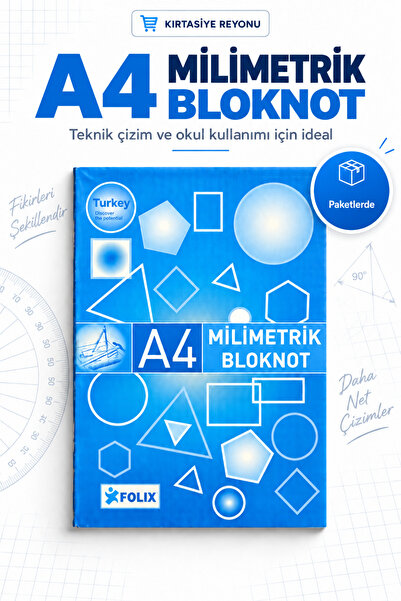 Kids Like A4 Milimetrik Blok Defter
