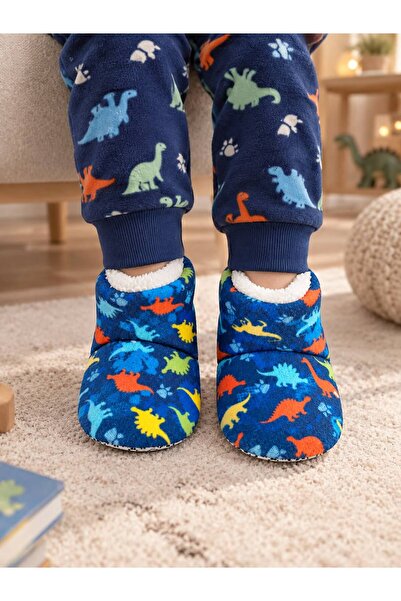 Numix Baby Kids Çocuk Panduf, Desenli, Sıcacık Unisex Ev Ayakkabısı, Patik, B...